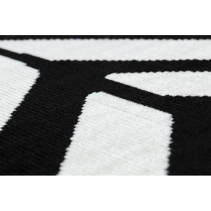 Modernus lauko kilimas su juodais akcentais MUNDO Chevron | 140x190 cm