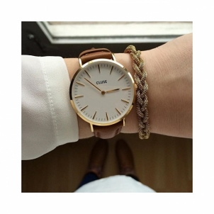 Women's watches Cluse La Bohème Gold White/Brown