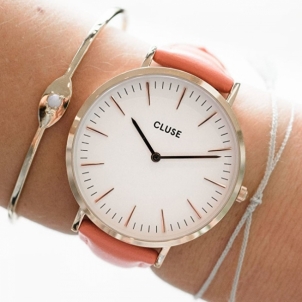 Женские часы Cluse La Bohème Rose Gold White/Flamingo CL18032