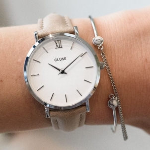 Women's watches Cluse Minuit Silver White/Hazelnut CL30044