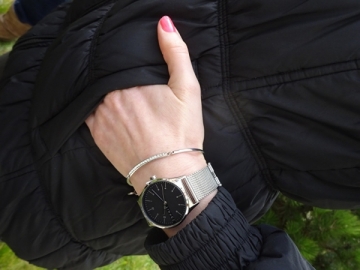 Женские часы Esprit Essential Silver Gold Mesh ES1L034M0075