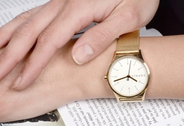 Moteriškas laikrodis Esprit Essential Silver Gold Mesh ES1L034M0075