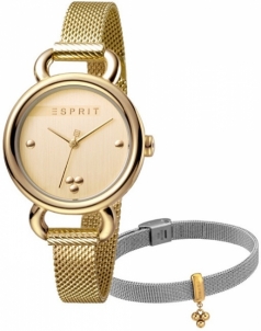 Женские часы Esprit Play Gold Mesh SET ES1L023M0055