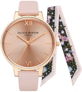 Moteriškas laikrodis Olivia Burton Dárková sada hodinek a šátku OB16GSET23 
