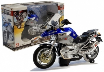 Motociklas su garso ir šviesų efektais, mėlynas, 1:8 Toys for boys