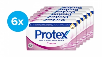 Muilas Protex Antibacterial Solid Soap Cream (Bar Soap) 6 x 90 g Muilas