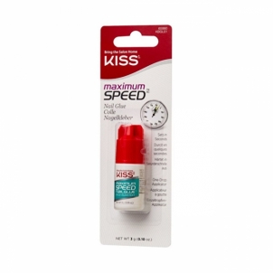 Nagų klijai KISS Lepidlo Maximum Speed (Nail Glue) 3 g Dekoratyvinė kosmetika nagams