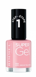 Nagų lakas Rimmel Gel Super Gel 12 m035 Pop Princess Pink Dekoratyvinė kosmetika nagams