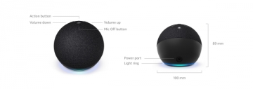Nešiojama garso kolonėlė Amazon Echo Dot (5th Gen) Depp Sea Blue