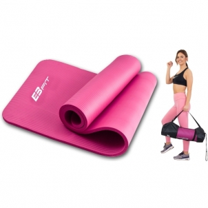 Neslystantis fitneso kilimėlis ir krepšys - Eb Fit, rožinis Exercise mats