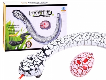 Nuotoliniu būdu valdoma gyvatė, balta Radiovadāmās rotaļlietas