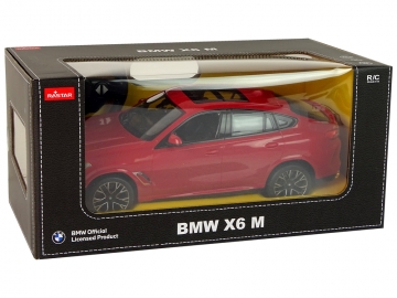 Nuotoliniu būdu valdomas automobilis Bmw X6 M, 1:14, raudonas LN15290