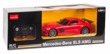Nuotoliniu būdu valdomas automobilis Mercedes-Benz SLS AMG 1:18 RTR, raudonas Linings and construction toys