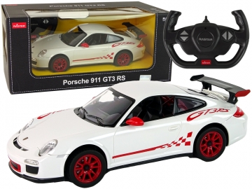 Nuotoliniu būdu valdomas automobilis Porsche 911 GT3 RS, 1:14, baltas 