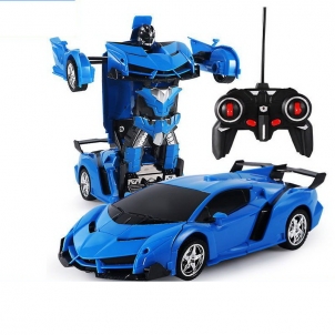 Nuotoliniu būdu valdomas automobilis-transformeris, mėlynas LN12817 RC automobiliai vaikams