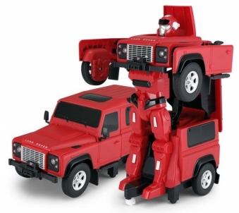Nuotoliniu būdu valdomas automobilis-transformeris Land Rover, raudonas