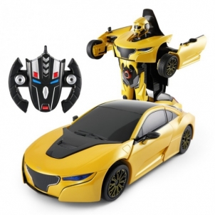 Nuotoliniu būdu valdomas automobilis-transformeris RS X MAN, geltonas Rc auto kids
