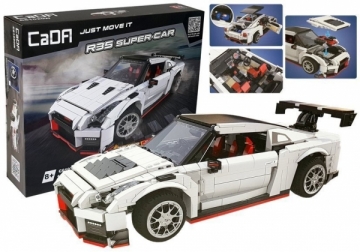 Nuotoliniu būdu valdomas didelis konstruktorius Sportinis automobilis, 1322 elementų LEGO ir kiti konstruktoriai vaikams