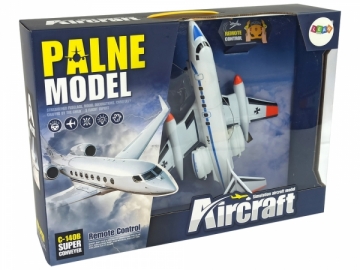 Nuotoliniu būdu valdomas lėktuvas, baltas Radiovadāmās rotaļlietas