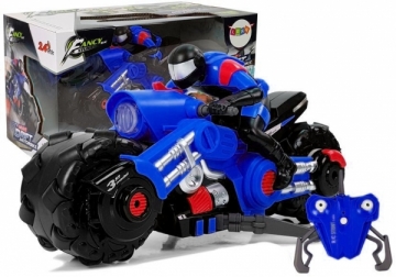 Nuotoliniu būdu valdomas motociklas Motor Drift, mėlynas RC automobiliai vaikams