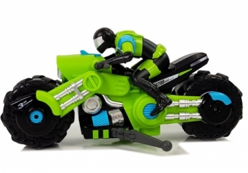 Nuotoliniu būdu valdomas motociklas „Motor Drift“, žalias, 1:10
