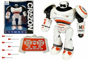 Nuotoliniu būdu valdomas robotas Crazon, baltas Robots rotaļlietas