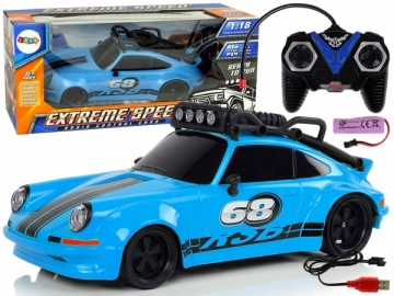 Nuotoliniu būdu valdomas sportinis automobilis, 1:18, mėlynas RC automobiliai vaikams