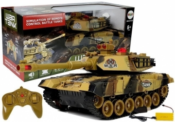 Nuotoliniu būdu valdomas tankas &quot;War Tank&quot;, geltonas RC technika vaikams
