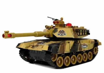 Nuotoliniu būdu valdomas tankas "War Tank", geltonas
