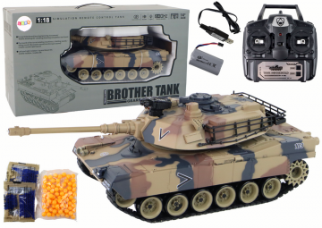 Nuotoliniu būdu valdomas tankas M1A2, 1:18 Radiovadāmās rotaļlietas