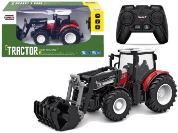 Nuotoliniu būdu valdomas traktorius, raudonas Radiovadāmās rotaļlietas