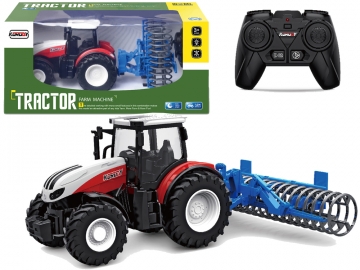 Nuotoliniu būdu valdomas traktorius su dirvos tankintuvu LN12577 Radiovadāmās rotaļlietas