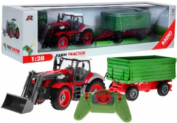 Nuotoliniu būdu valdomas traktorius su priekaba, žalias Rc tech for kids