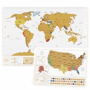 Nutrinamas pasaulio žemėlapis (Baltas)