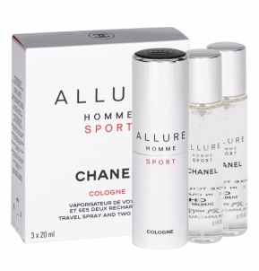 Odekolonas Chanel Allure Homme Sport EDC Twist and Spray 3x20ml Smaržu un kosmētikas komplekti