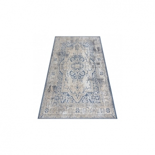 Ornamentais margintas kilimas su mėlynais akcentais SOLE | 180x270 cm 