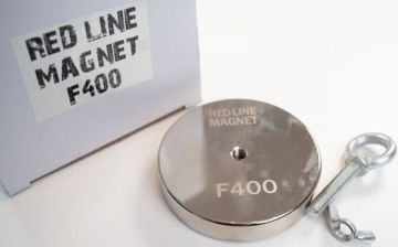 Paiieškos neodiminis magnetas F400 400 kg RED LINE MAGNET + virvė 20м