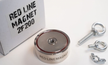 Paiieškos neodiminis magnetas RED LINE MAGNET 400kg 2F200 dvipusis