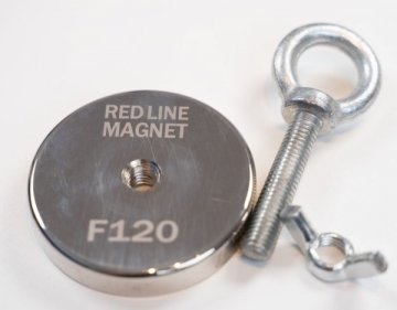 Paiieškos neodiminis magnetas RED LINE MAGNET F120 120kg. FISHING MAGNET 