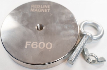 Paiieškos neodiminis magnetas RED LINE MAGNET F600 600kg. FISHING MAGNET 