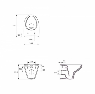 Apturets WC Cersanit, Parva Clean-On