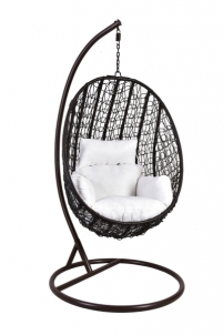 Pakabinamas krėslas su stovu 200004, juodas Swings, chairs