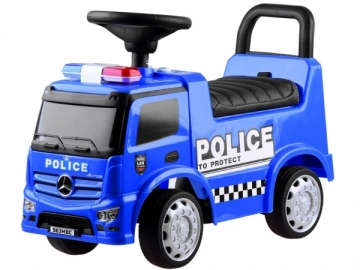 Paspiriama mašinėlė &quot;Mercedes Police&quot;, mėlyna Minamos ir paspiriamos mašinėlės