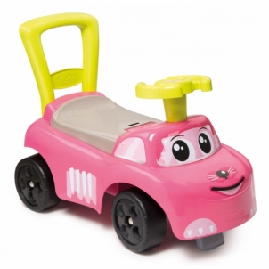 Paspiriama mašinėlė Smoby Ride On, rožinė Minamos ir paspiriamos mašinėlės