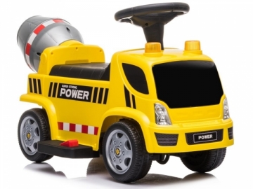 Paspiriama transporto priemonė sunkvežimių cemento maišyklė, geltona Stumjamās un pedāļu mašīnas