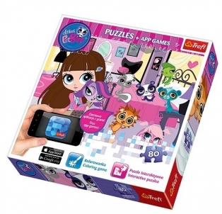 Пазл Trefl 75101 App Puzzle vakaro žaidimas Hasbro Littlest Pet Shop 75101 Puzles bērniem