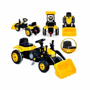 Pedalais minamas traktorius Farmer MaxTrac Classic Bucket, geltonas Minamos ir paspiriamos mašinėlės