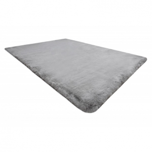 Pilkas kailio imitacijos kilimas TEDDY | 180x270 cm