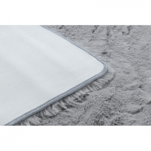 Pilkas kailio imitacijos kilimas TEDDY | 80x150 cm