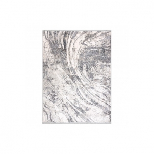 Pilkas kilimas su bangų raštais REBEC | 120x170 cm 